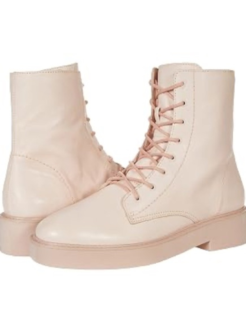 SCHUTZ | McKenzie Leather Combat Boots in Rose Nude 8.5